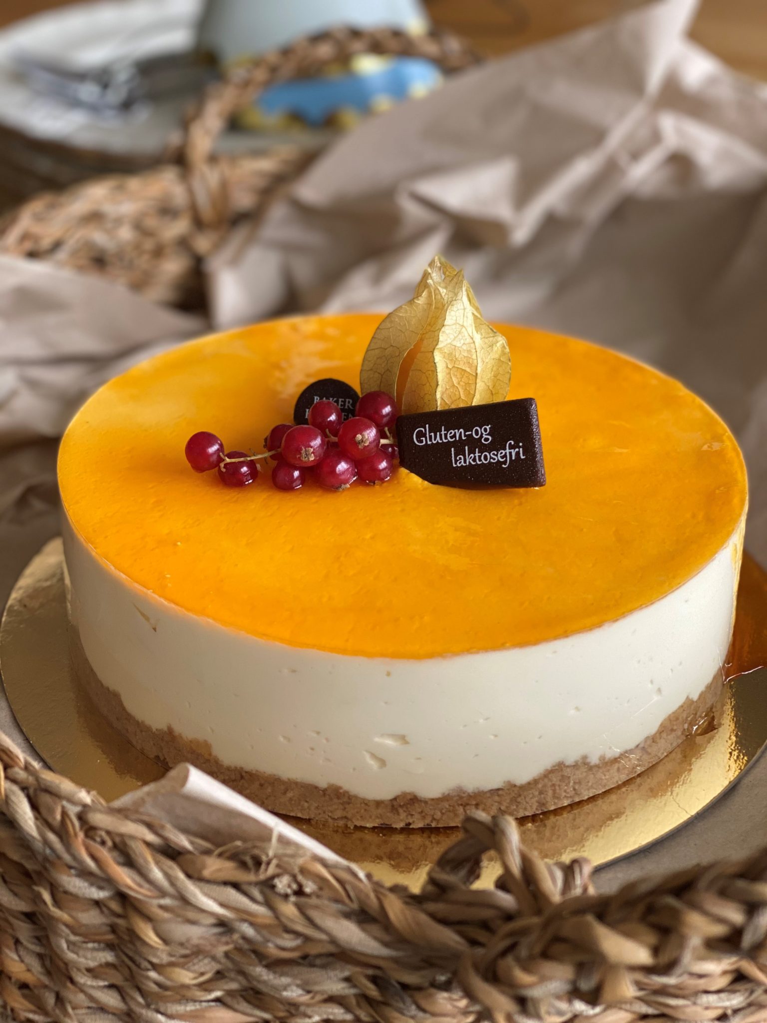 Gluten og laktosefri ostekake Baker Hansen