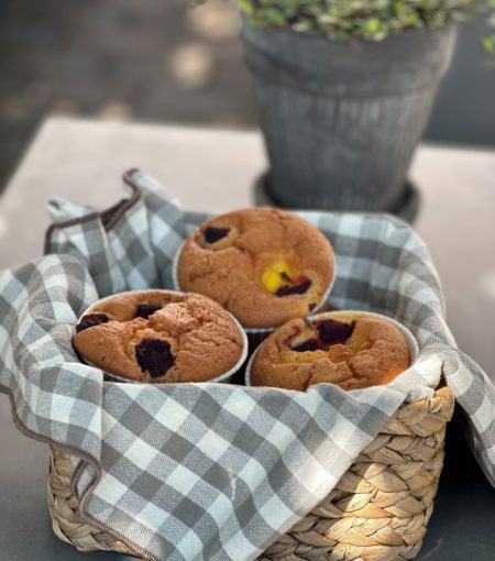 Gluten- og melkefri bringebærmuffins